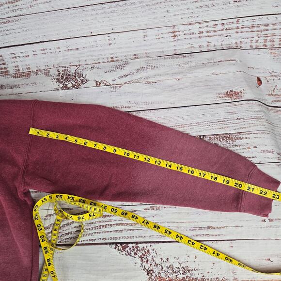 Outer Banks NC Maroon Sweater Jacket M Zip Up Hooded Pockets Fade Cozy Warm NWT - Picture 13 of 14